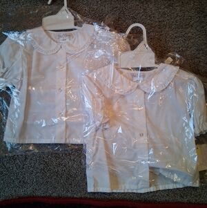 2 SHIRTS- petite ami toddler blouse, BUNDLE OF 2. 4T short sleeves Girls #4014S